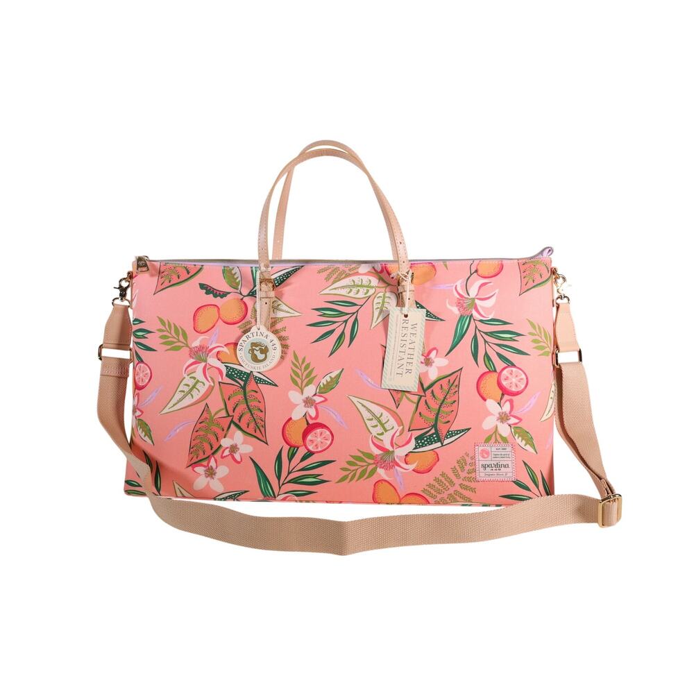 Spartina 449 Voyager Travel Duffle Bag - Pink Lemonade - NWT